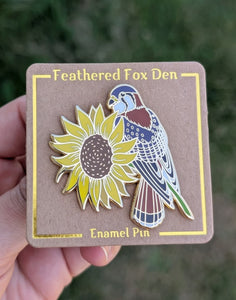Kestrel Sunflower Pin