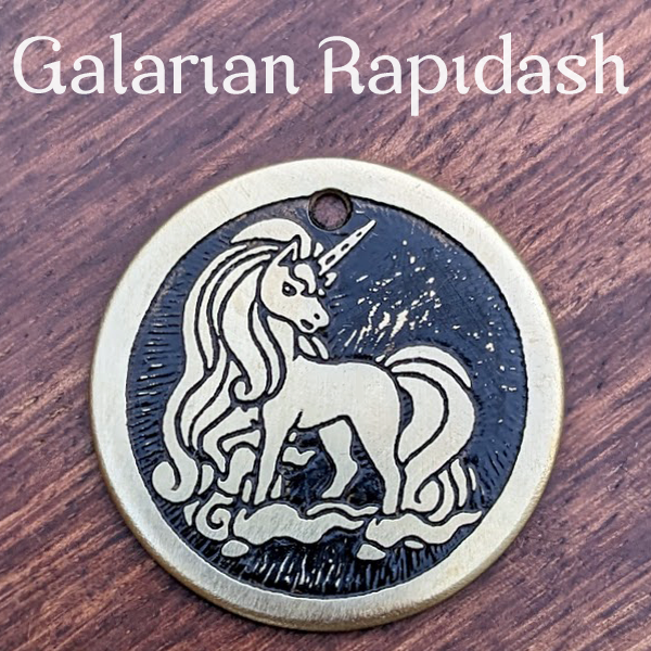 Galarian Rapidash Pet Tag