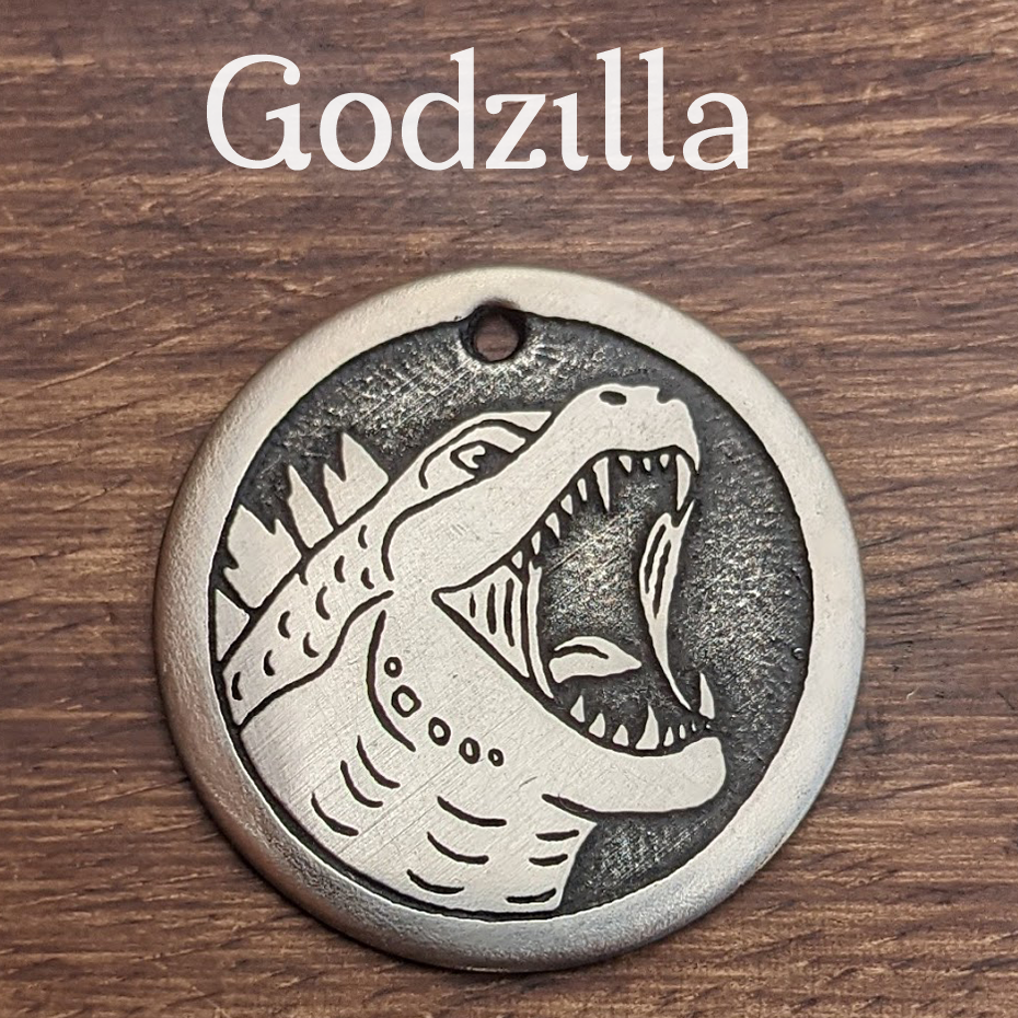 Godzilla Pet Tag