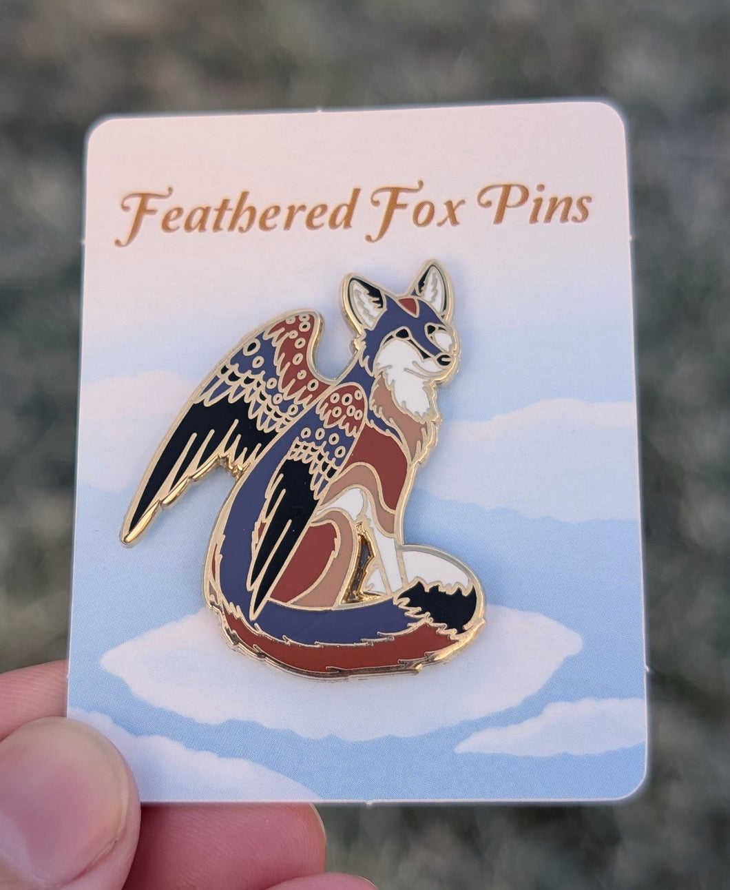 Kestrel Fox Pin