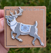 Load image into Gallery viewer, Silver Reindeer Pin
