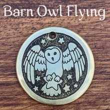 Load image into Gallery viewer, Barn Owl Flying Pet Tag
