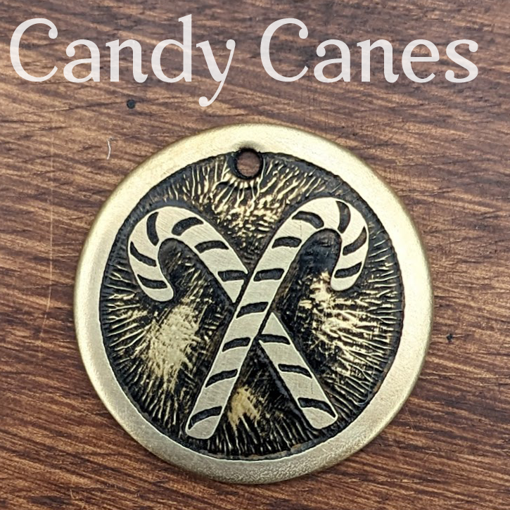 Candy Canes Pet Tag