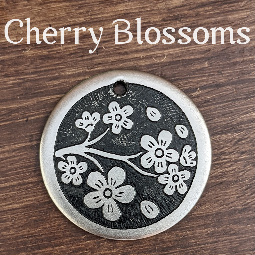 Cherry Blossoms Pet Tag