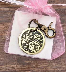 Floral Rose Pet Tag