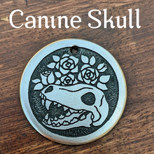 Load image into Gallery viewer, Canine Skull Pet Tag
