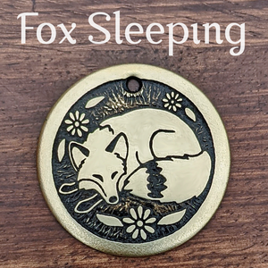 Fox Sleeping Pet Tag