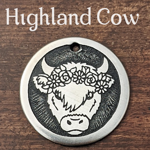 Highland Cow Pet Tag