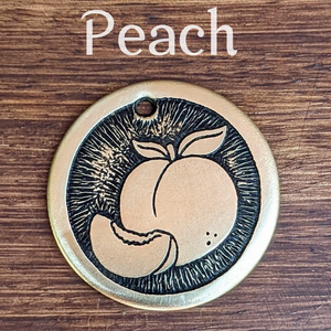 Peach Pet Tag