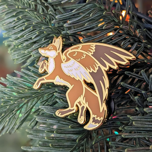 Feathered Fox Pin