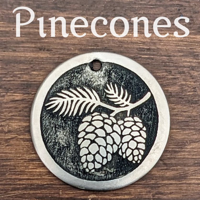 Pinecones Pet Tag