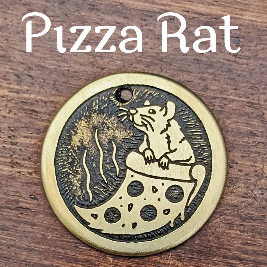 Pizza Rat Pet Tag