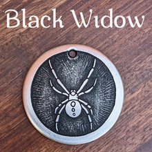 Load image into Gallery viewer, Black Widow Pet Tag
