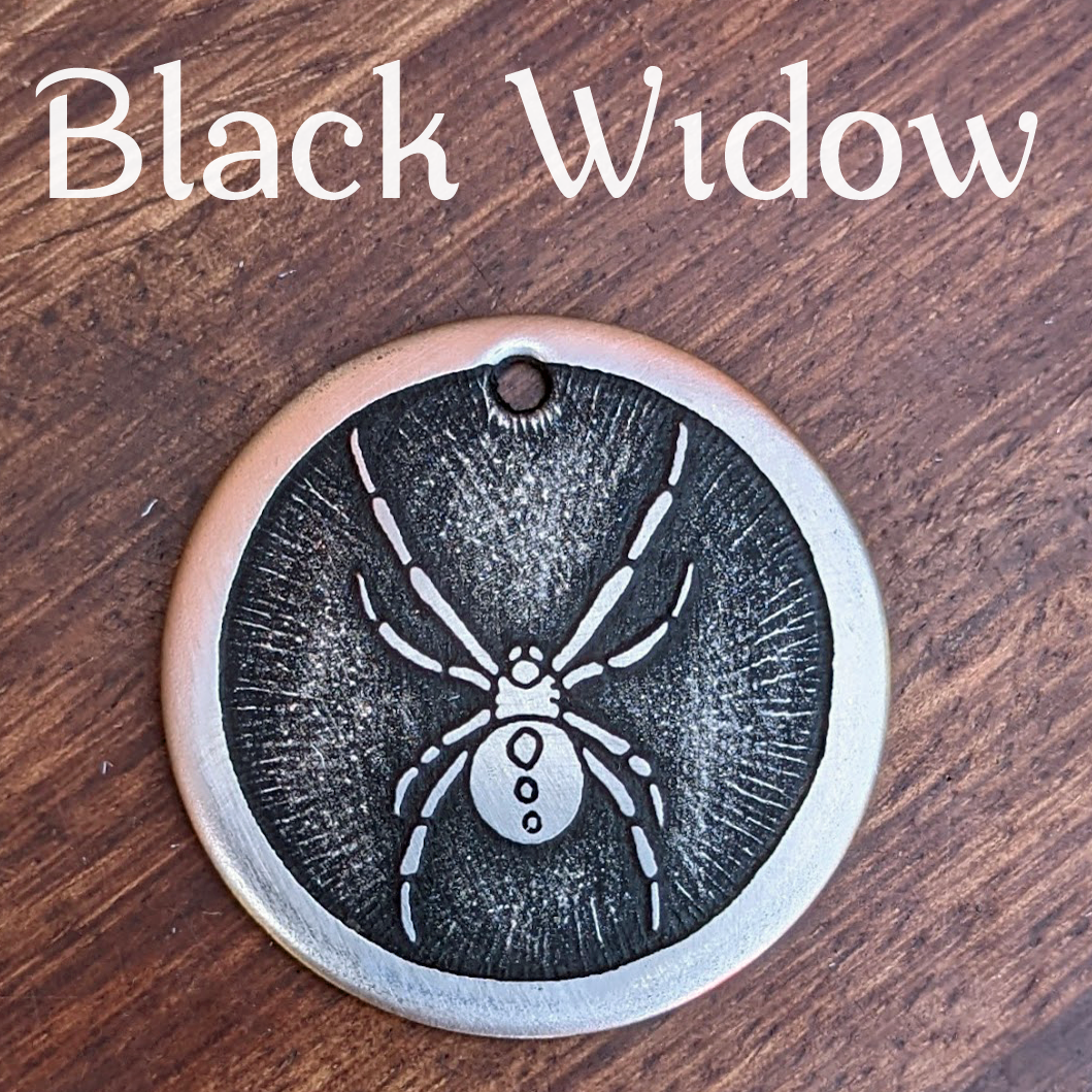 Black Widow Pet Tag