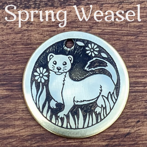 Spring Weasel Pet Tag