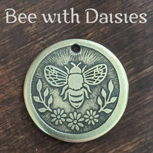 Load image into Gallery viewer, Bee with Daisies Pet Tag
