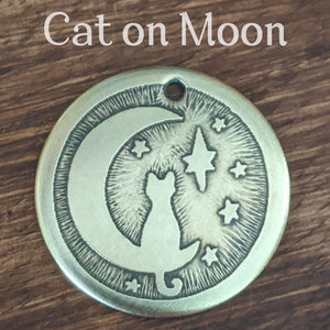 Cat on Moon Pet Tag