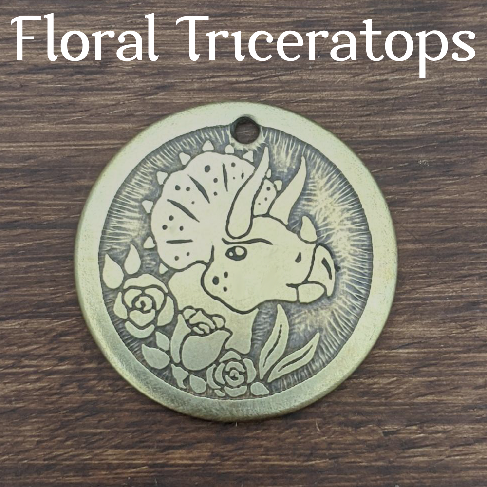 Triceratops Pet Tag