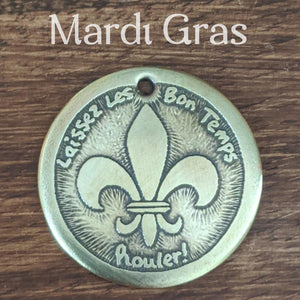 Mardi Gras Pet Tag