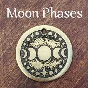 Moon Phases Pet Tag