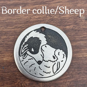 Border Collie/Sheep Pet Tag