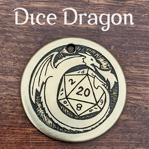 Dice Dragon Pet Tag