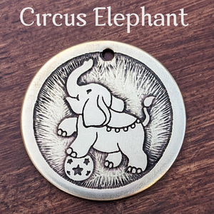 Circus Elephant Pet Tag