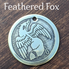 Load image into Gallery viewer, Feathered Fox Pet Tag
