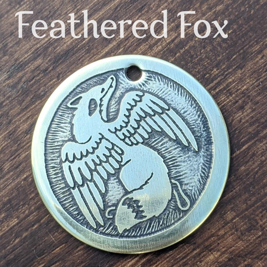 Feathered Fox Pet Tag