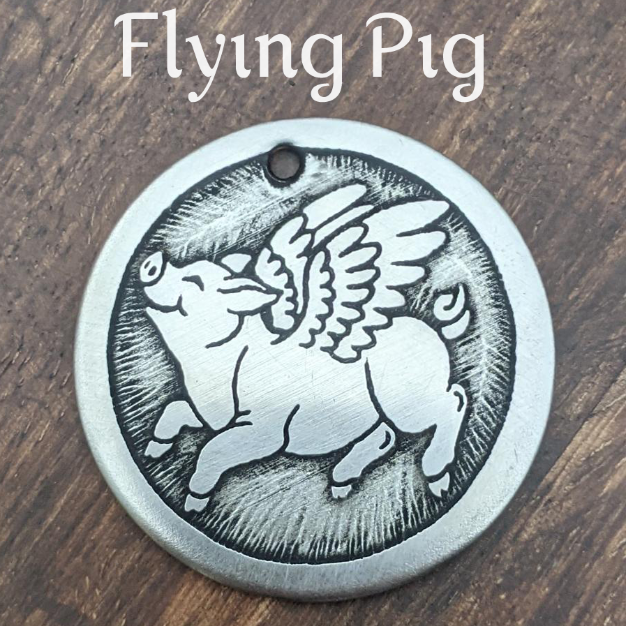 Flying Pig Pet Tag