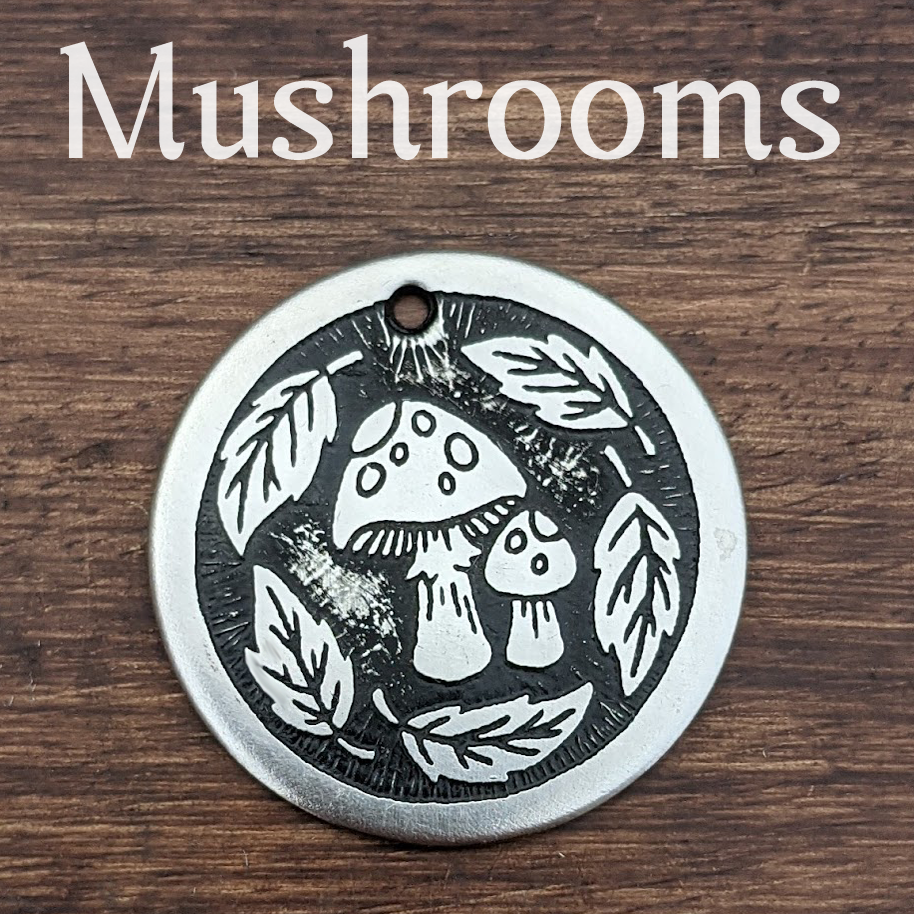 Mushroom Pet Tag