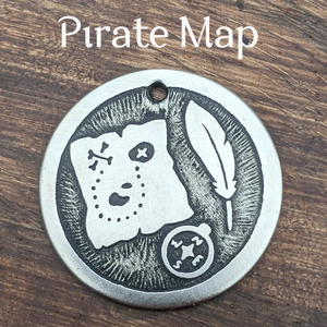 Pirate Map Pet Tag