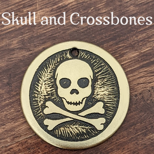 Skull and Crossbones Pet Tag