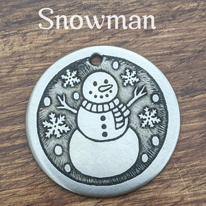 Snowman Pet Tag