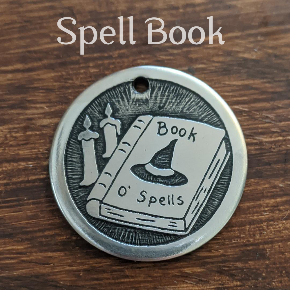 Spell Book Pet Tag