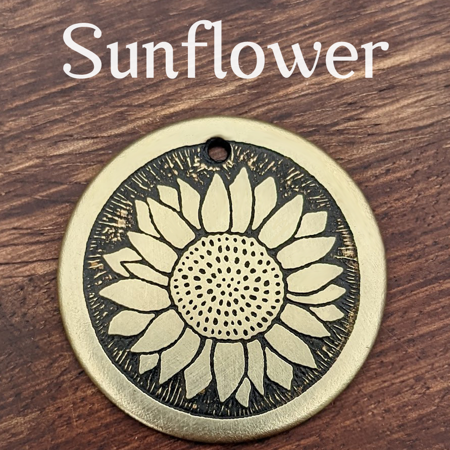 Sunflower Pet Tag